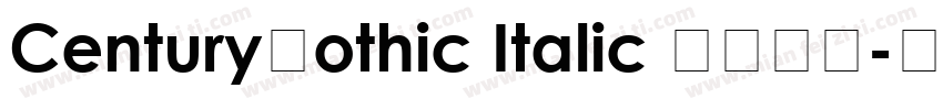 CenturyGothic Italic BOLD字体转换